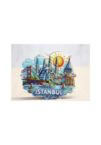 Hubrendy Emin Ahşap İstanbul Temalı Magnet 74592052