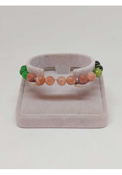 Doğal Taş Şans Bilekliği 8mm Unisex 55772 Çok Renkli