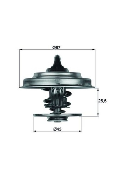 Mahle-av Termostat 83'c Man Tgs-tgx-tga-f2000-neoplan / Daf Cf85 380 98 00 AOD-MAHLE TX1883D