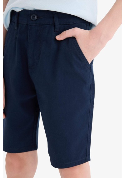 Defacto Ayıcılıklı Gabardin Şort Erkek Çocuk C2955A826SM - Lacivert