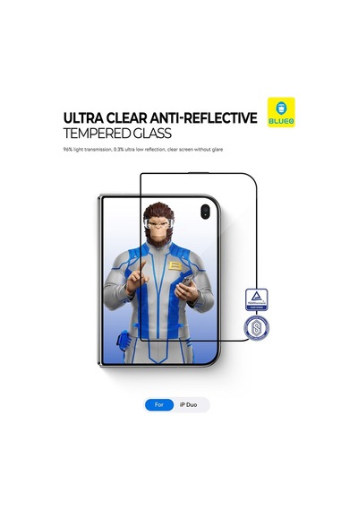 Ekran Yüzeyi Şeffaf Örtü Cep Koruyucu Apple iPhone Uyumlu Duo Ultra Clear Ar Anti-reflective Hd Glass Las