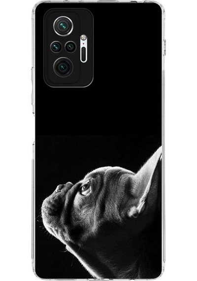 Xiaomi Redmi Note 10 Pro İle Uyumlu Köpek 1 Kamera Korumalı Şeffaf Kılıf Şeffaf