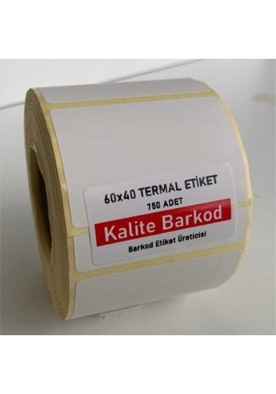 Kalite Barkod 10 Rulo Termal Etiket 60X40 MM