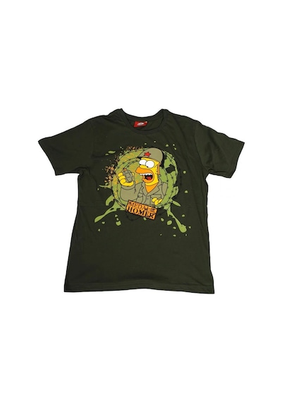 Simpsons Medal Of Homer Tişört Yeşil Çok Renkli