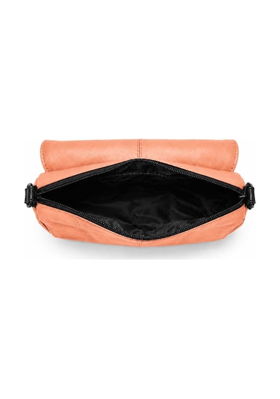 Levano Leather Hakiki Kuzu Derisi Kadın Omuz & Çapraz Askılı Çanta Kapaklı, Ayarlanabilir Askılı, Günlük Şık Deri Çanta Turuncu
