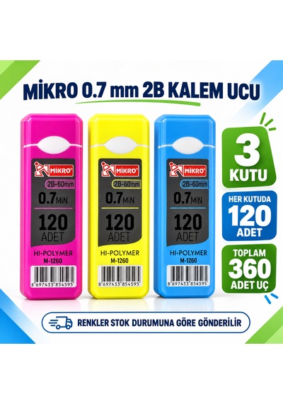 Mikro Kalem Ucu 0.7mm 60mm 3 Tüp