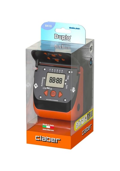 Claber 8410 Aquadue Duplo Evolution İki Çıkışlı Zamanlayıcı