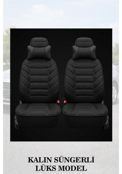 Citron Berlingo 2011 Uyumlu Siyah Renk Premium Lüks 2 Adet Minder Ve Yastık