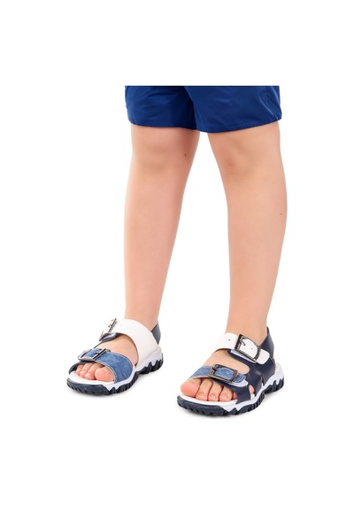 Kiko Kids Erkek Çocuk Sandalet Arz 2359 Lacivert - Mavi