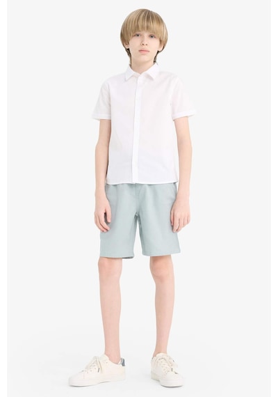 DeFacto Erkek Çocuk Polo Yaka Poplin Kısa Kollu Gömlek A4280A825AUWT83