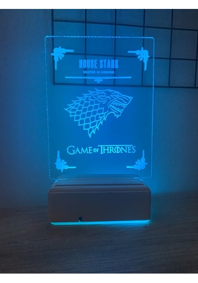 Game Of Thrones House Stark 16 Renk Gece Lambası