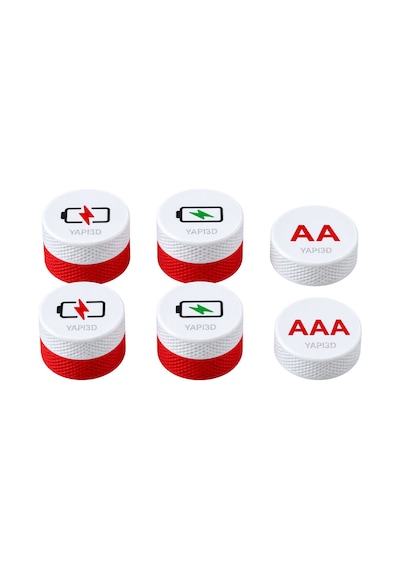 Yapı3d Aa Aaa Pil Saklama Kutusu 6'lı Set 3 Adet Aa 3 Adet Aaa Pil Organizer Düzenleyici Muhafaza Ve Taşıma Kabı