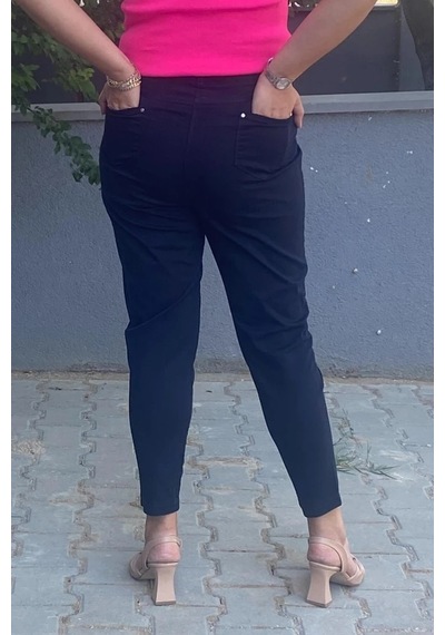 Mia Butik Kadın Lacivert Boru Paça Pantolon Lacivert