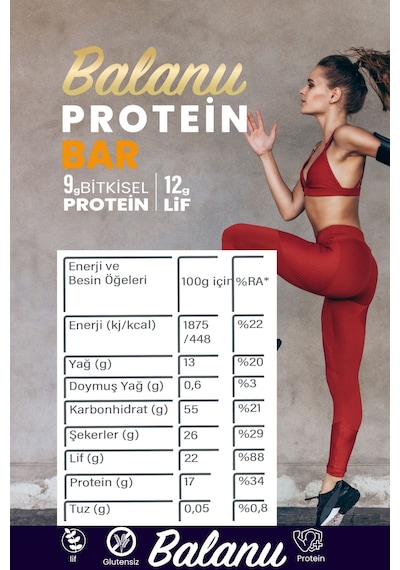 Kayısılı & Bademli Hurmalı Protein Bar 55gr 2xbar X3 Adet