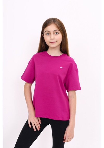 Toontoy Kids Toontoy Kız Çocuk Göğüsü S Baskılı Tişört Mürdüm