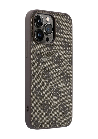 İphone 15 Pro Max Uyumlu Kılıf Guess Lisanslı M-safe Kabartmalı 4g Desenli Yazı Logolu Kapak Kahvere Kahverengi İphone 15 Pro Max Uyumlu Kılıf Guess Lisanslı M-safe Kabartmalı 4g Desenli Yazı Logolu Kapak Kahvere Kahverengi