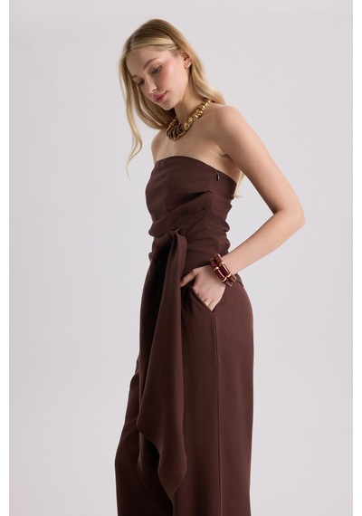 Mai Collection Mai Studios Co. Mila Bordo Bluz Pantolon Takım Bordo