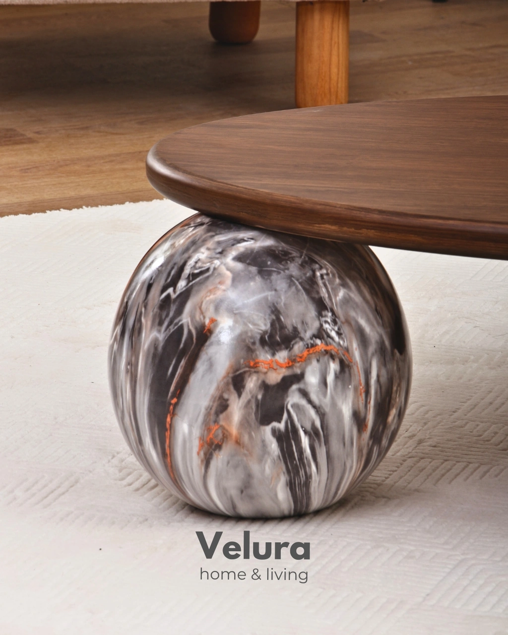 Modern Orta Sehpa & Küre Sehpa & Top Sehpa & Oval Ceviz Mdf & Dune Siyah Modern Orta Sehpa & Küre Sehpa & Top Sehpa & Oval Ceviz Mdf & Dune Siyah