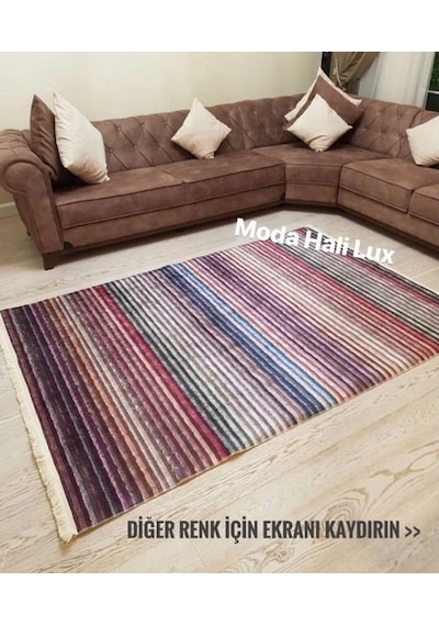 Kaymaz Taban Yıkanabilir Halı Dijital Baskı Çok Renkli