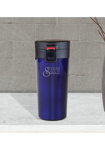 Kişiye Özel 5303 Lacivert Çelik Termos Kupa 350Ml