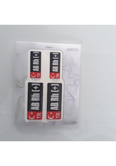 Kan Grubu Kask Set Damla Sticker Etiket