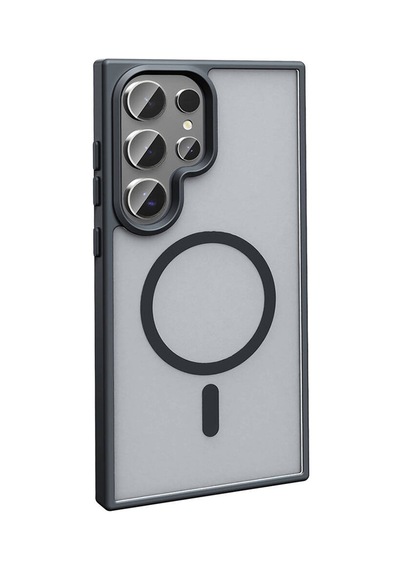 Galaxy S24 Ultra Kılıf Magsafe Destekli Kamera Yükseltili Silikon Mat Parmak İzi Tutmayan Kurtiletisim Koyu Yeşil