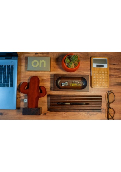 KAYIGO Woody Üçlü Ofis Seti Koyu Kahverengi
