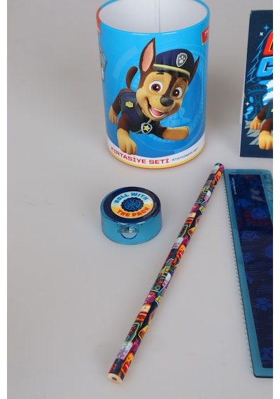 X Dekomus Lisanslı Paw Patrol Rescue Crew Collection 7'li Kırtasiye Seti Metal Kalemlik,not Defteri,kurşun Kalem,cetvel,silgi,kalemtraş,ataç Seti Diğer