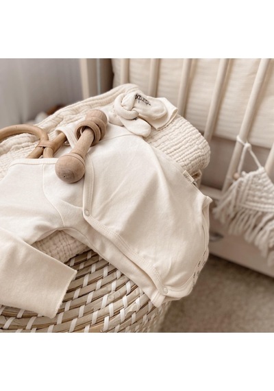 Naturaborn Naturaborn Gots Organik Sertifikalı Bebek Kimono Yaka Body Pudra