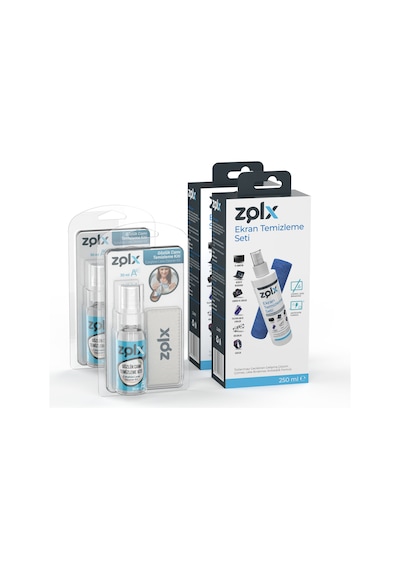 Zolx 30ML Gözlük Temizleme Kiti + Zolx 250ML Ekran Temizleme İkilli Set