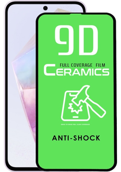 Samsung Galaxy A35 İle Uyumlu Tam Kaplayan Seramik Nano Esnek Ekran Koruyucu Cam