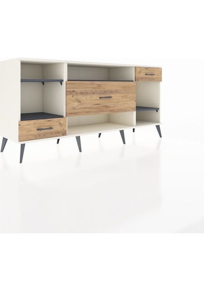 Hyperion Konsol 4 Raflı 3 Çekmeceli 176x44x83 Aytaşı-antrasit/çam Antrasit/çam Hyperion Konsol 4 Raflı 3 Çekmeceli 176x44x83 Aytaşı-antrasit/çam Antrasit/çam