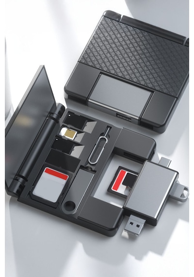7-in-1 Çok Fonksiyonlu Kart Okuyucu Sd Tf Kart Çevirici Adaptörü Usb2.0 Tip-c Adaptörü