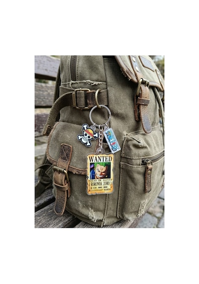 Owl Bag One Piece Wanted Serisi Roronoa Zoro Desenli Acrylic Anahtarlık Çanta Süsü Çok Renkli