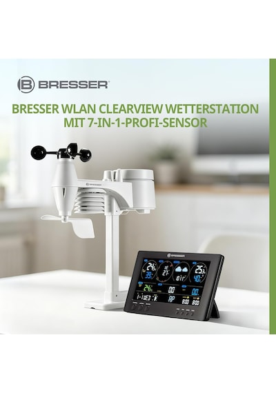 Tr 7002586 Dış Mekan Sensörlü Kablosuz Hava İstasyonu Clearview Hava Merkezi, Wifi Ve Rüzgar, Nem, Sıcaklık, Ya Genel