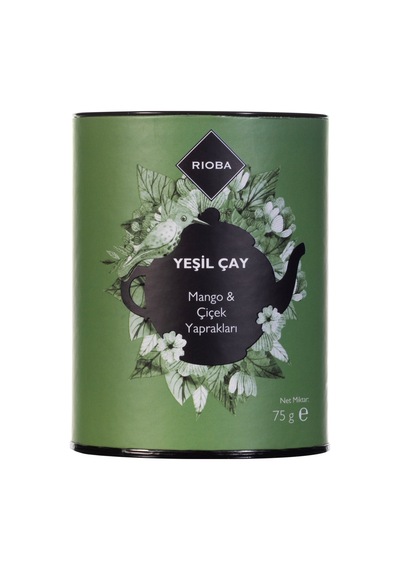 Rıoba Yeşil Çay 75 G Mango&çiçek Yaprağı Aromalı Bitki Karışımı - 3 Adet Tarı
