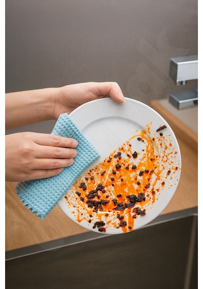 3 Adet Waffle Cam Bezi - Ultra Kaliteli - Cam Silme Bezi - Su Emici - Tezgah Bezi - 30x30cm Çok Renkli