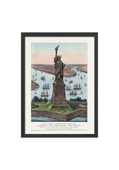 Liberty Siyah Ahşap Çerçeveli Poster, Dekoratif Seyahat Duvar Tablosu