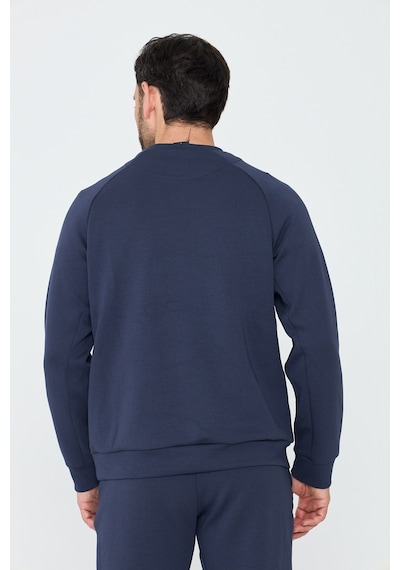 White Stone Lacivert Pamuklu Erkek Basic Sweatshirt