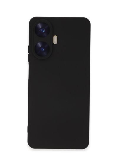 Realme C55 Uyumlu Kılıf Nano İçi Kadife Silikon - Siyah