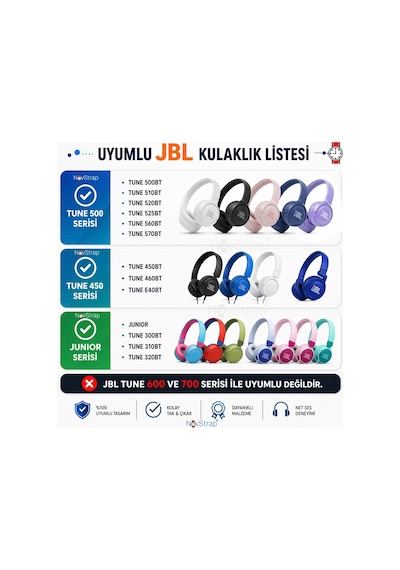 Jbl Kulaklık Pedi Süngeri 500bt 510bt 520bt 560bt 570bt 525bt 450bt 460bt Jr310 İle Uyumlu