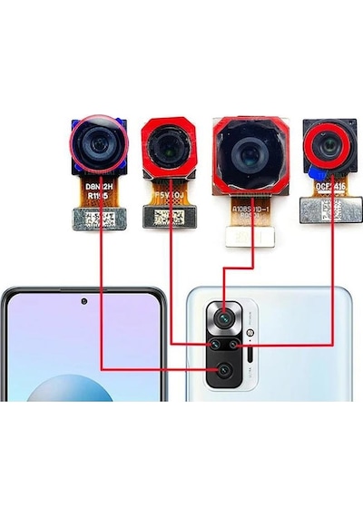 Xiaomi Redmi Note 10 4g Arka Kamera Full Set   Yc Garantili Ürün