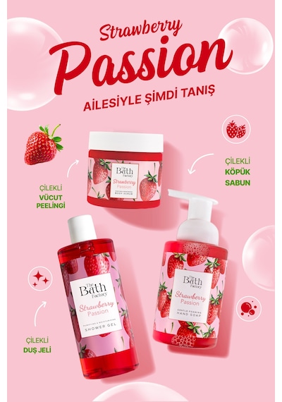The Bath Factory Çilek Aromalı Vücut Peeling 300 G