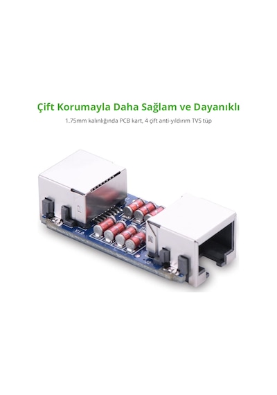 Ugreen Rj45 Ethernet Kablo Birleştirici Ara Aparat Siyah, 30837