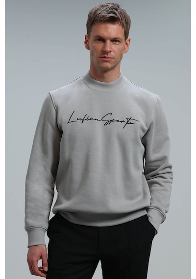 Lufian Erkek Lowe Sweatshirt 112030125 Açık Gri