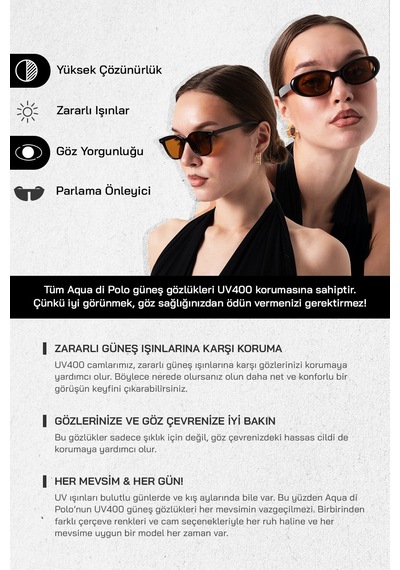 Aqua Di Polo 1987 Kadın Güneş Gözlüğü Apsı001404 Kahverengi