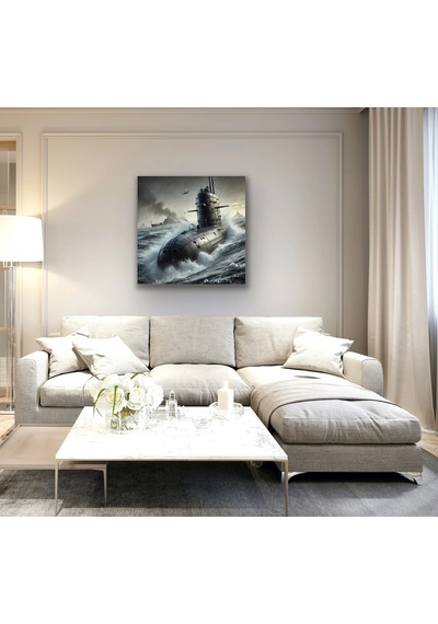 Denizaltı Kanvas Tablo 90x90cm Çok Renkli