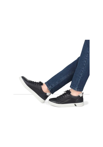 Erkek Lacivert Baskılı Kalın Tabanlı Sneaker