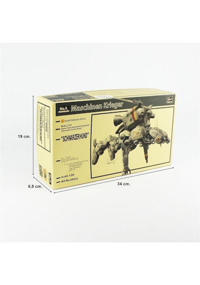 Hasegawa 64123 1/20 Ölçek, Schwarzer Hund W.h.j.131 Space Type Humanoid Unmanned Interceptor, Maschinen Krieger Serisi, Bilim K-57168