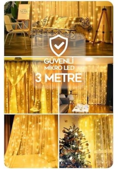 Perde Led 3x3 Kumandalı Anımasyonlu Çok Renkli